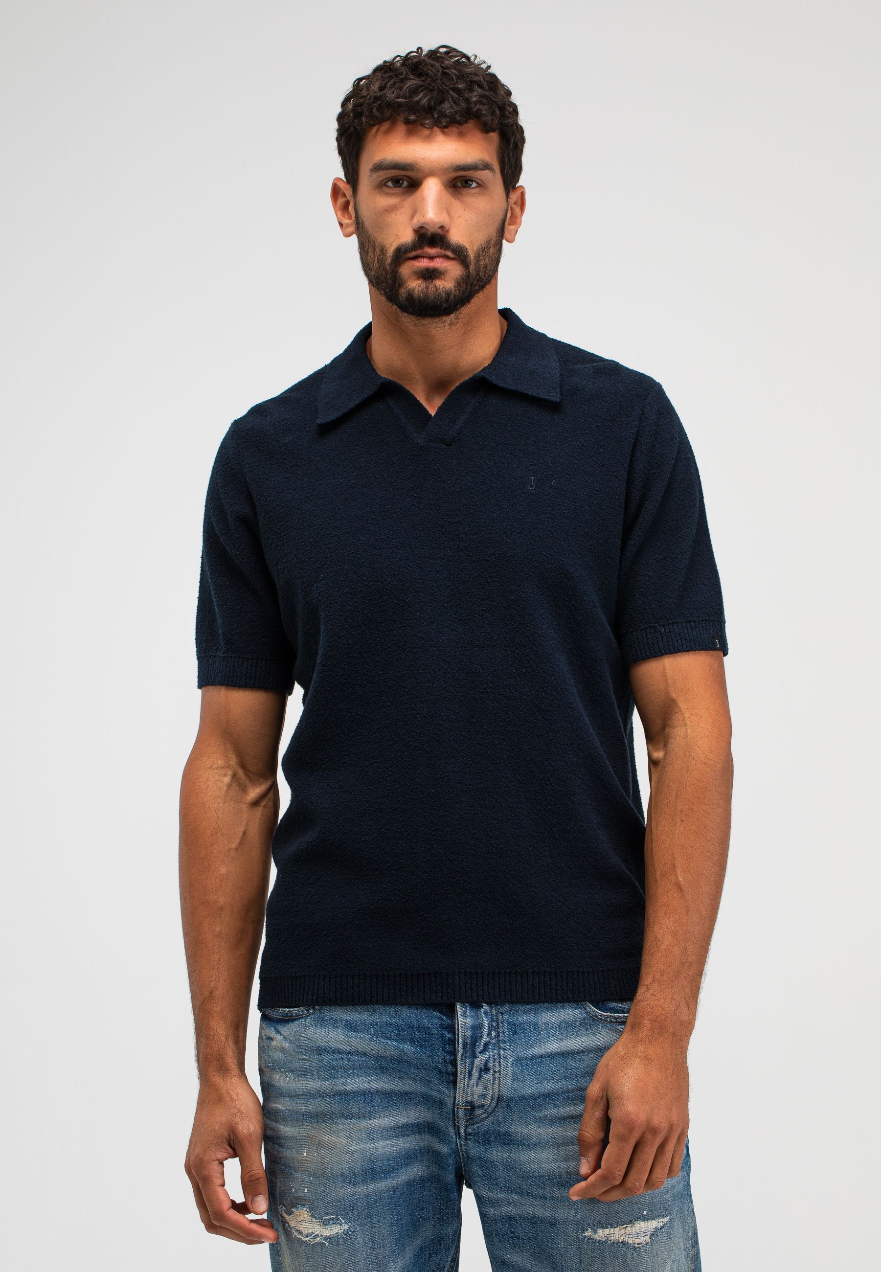 Boucle Knit Polo