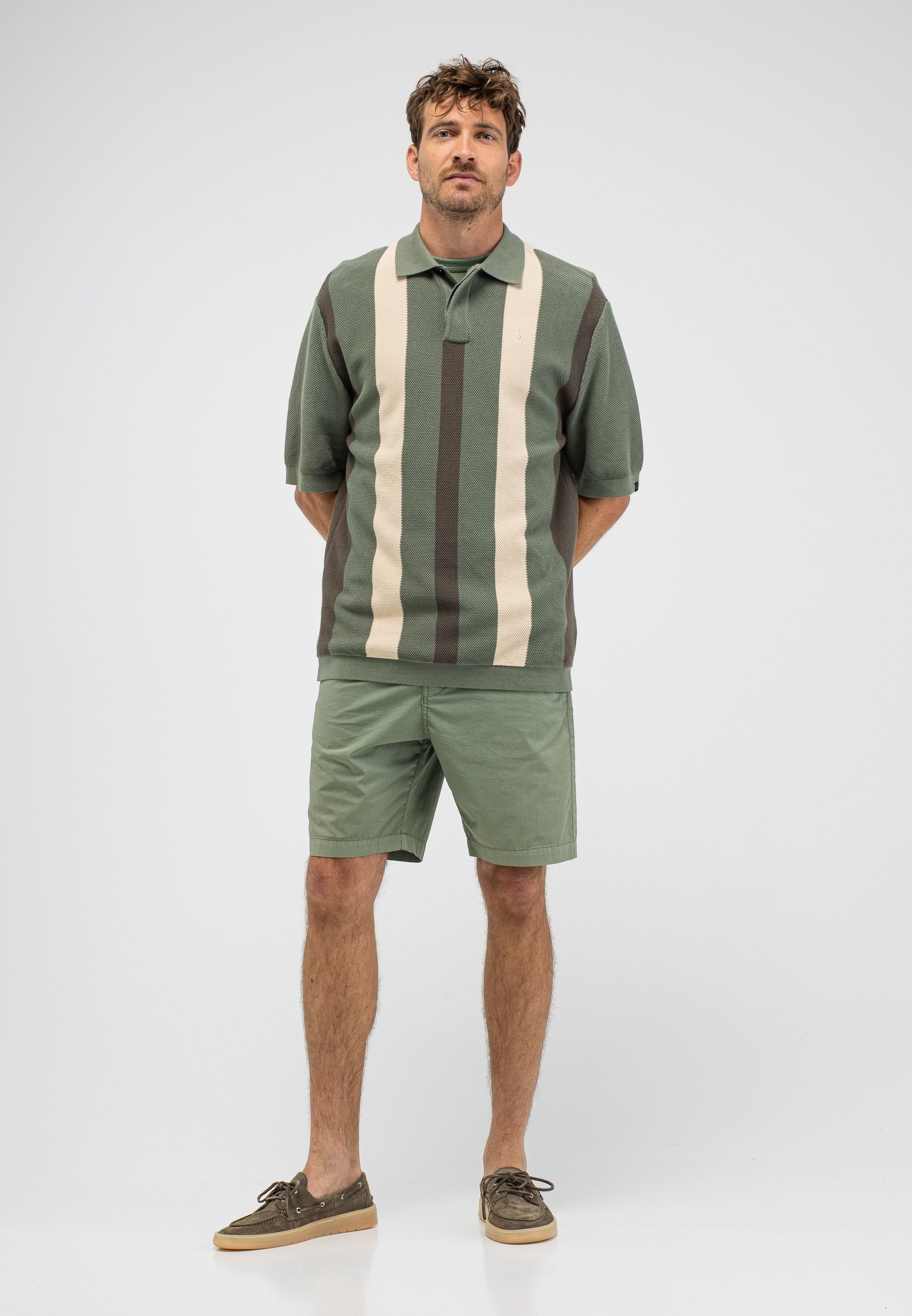 Delvin Knit Stripe Polo