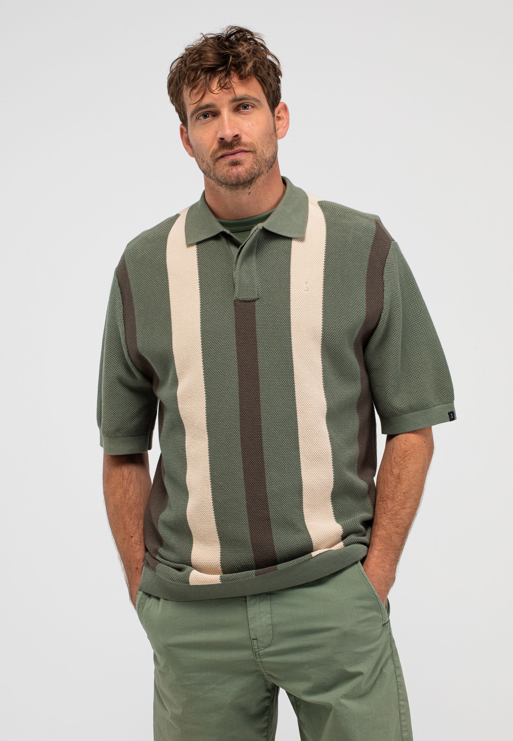 Delvin Knit Stripe Polo