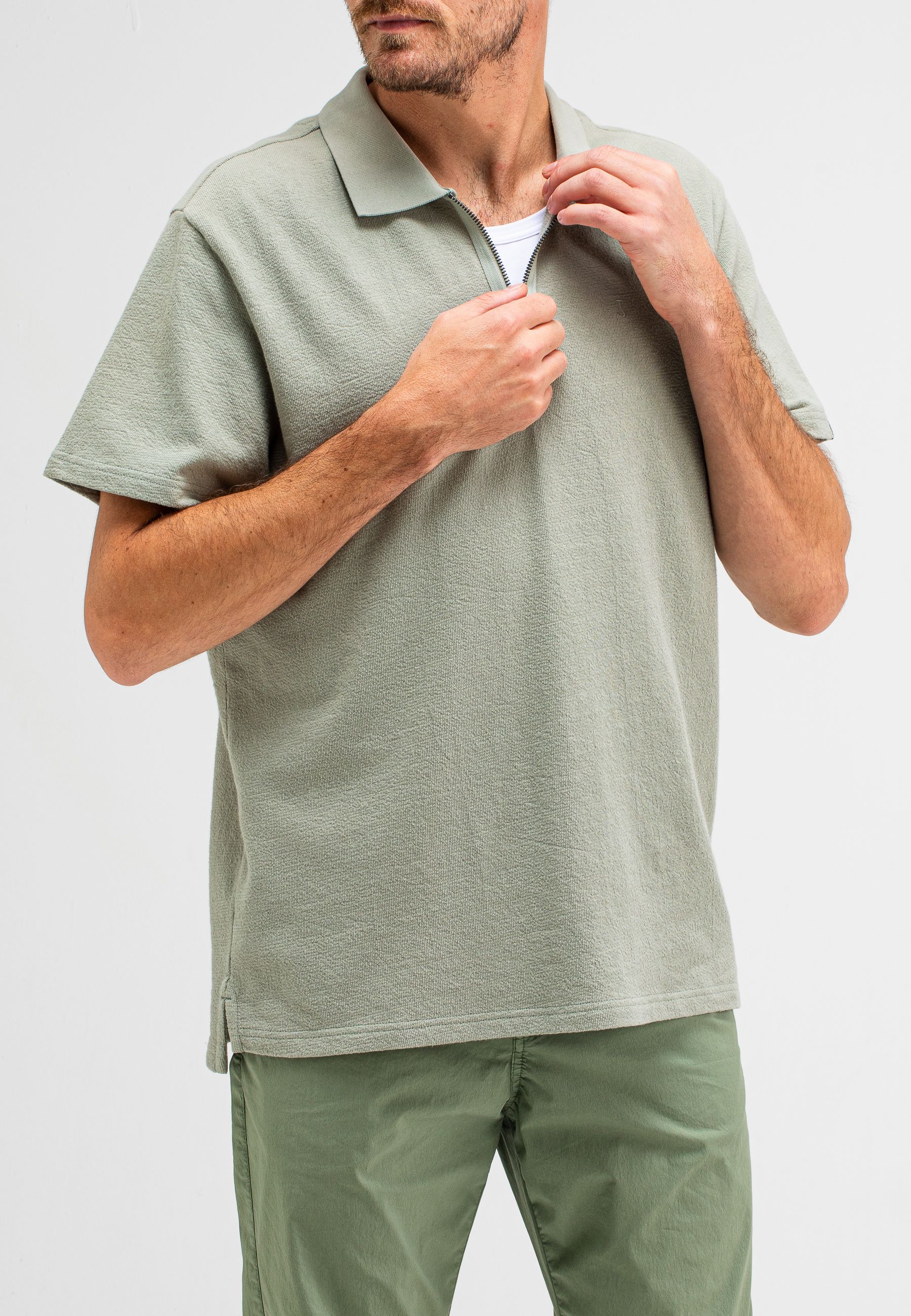 Adrien Loose Zip Polo