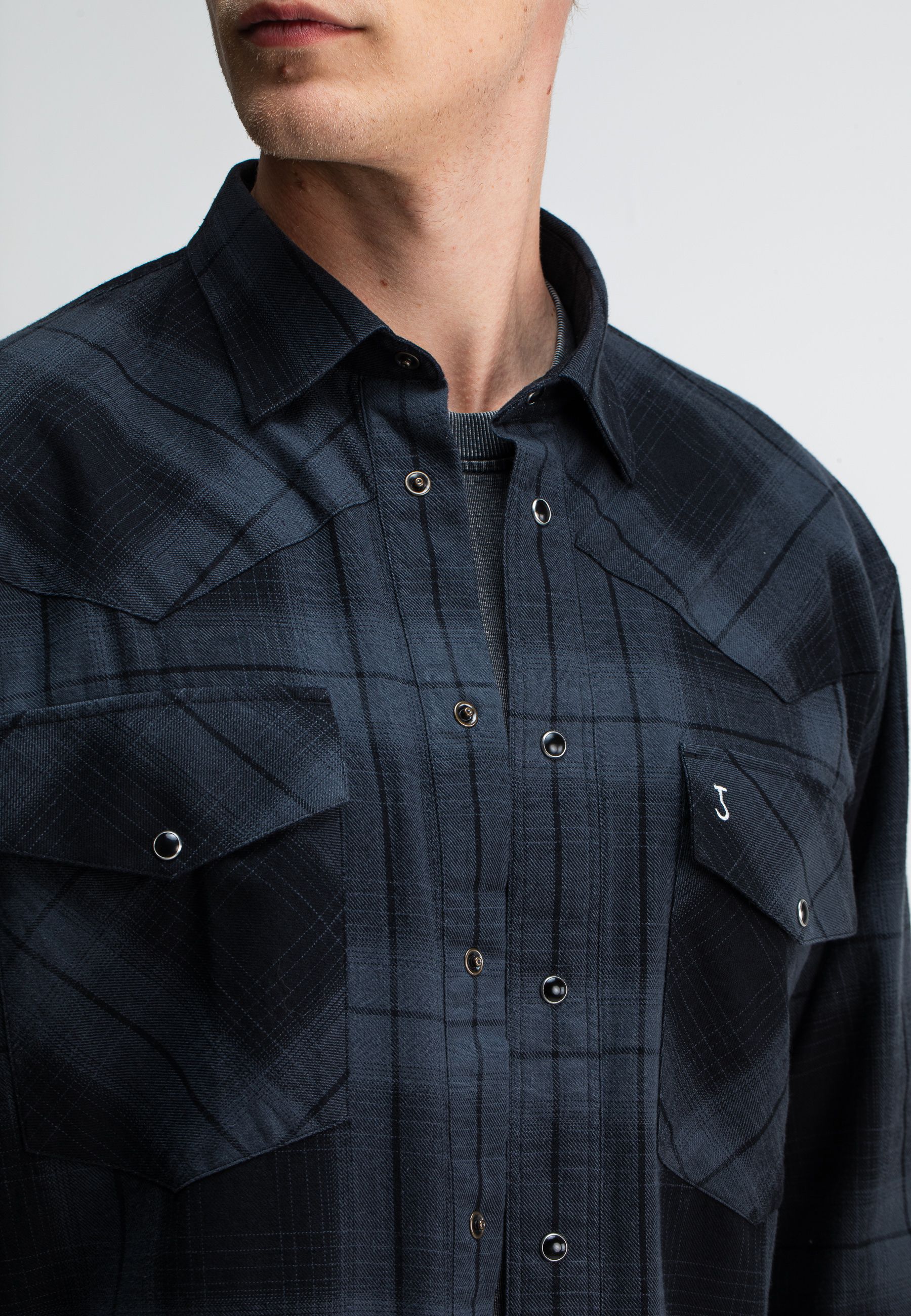 Carter West Black Check Shirt