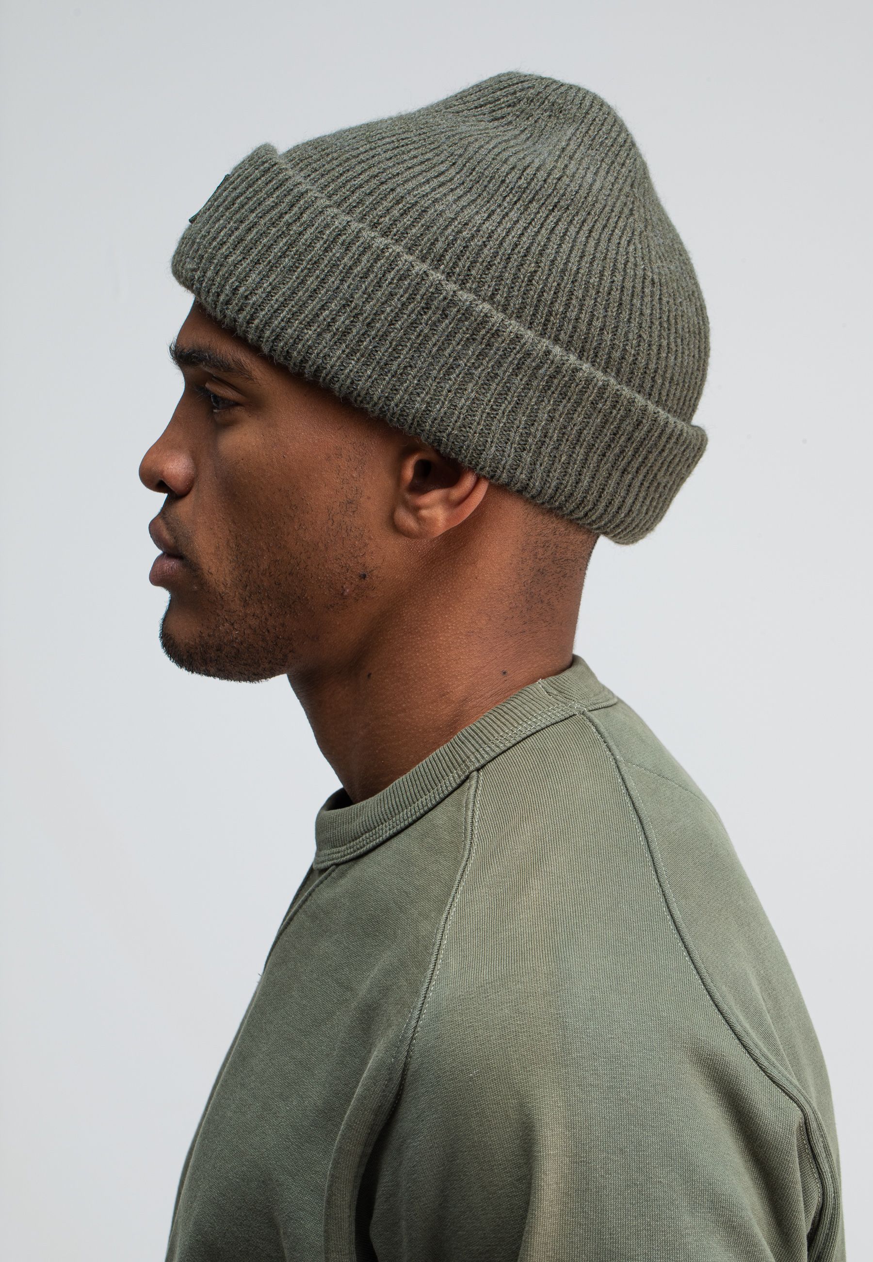 Army Wool Hook Beanie