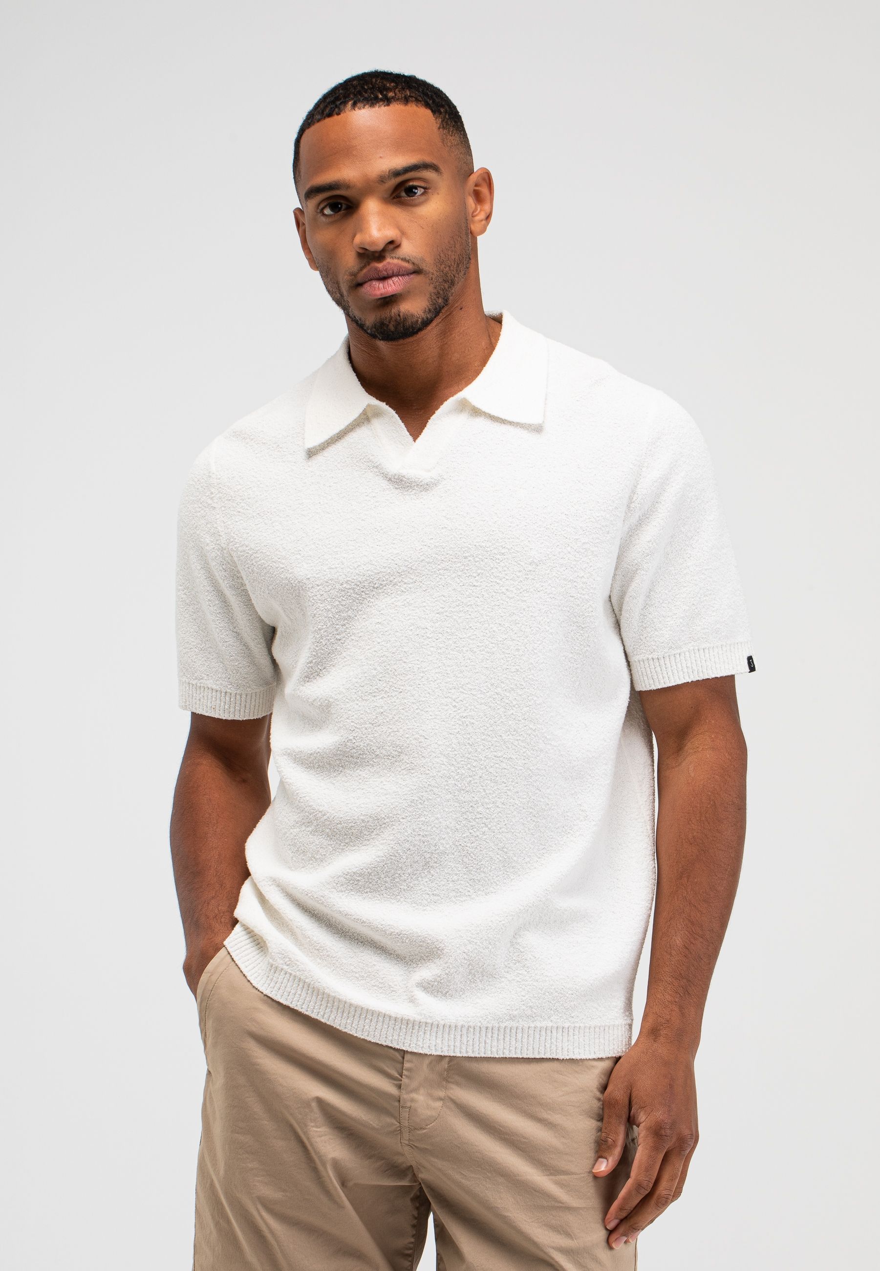 Boucle Knit Polo