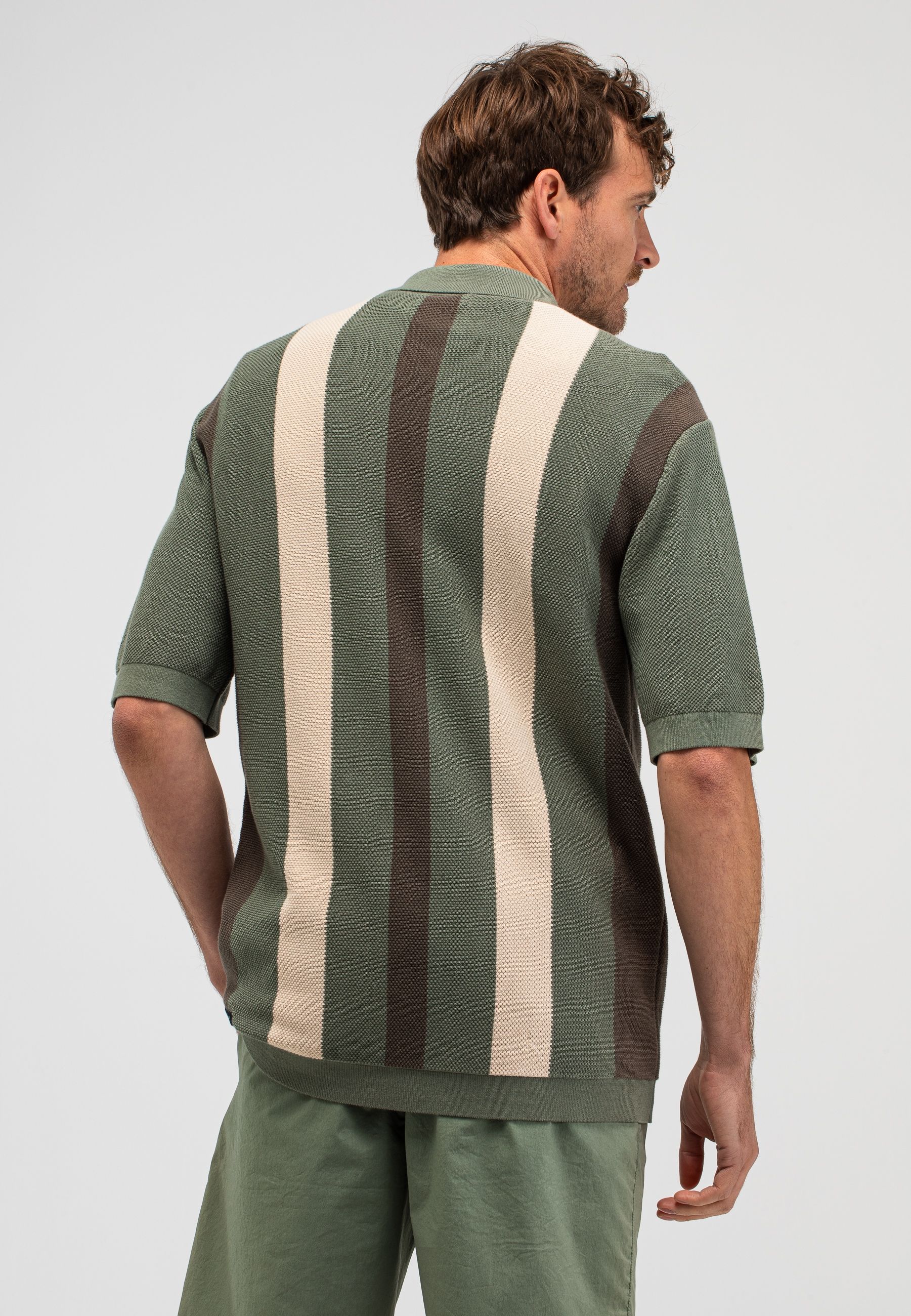 Delvin Knit Stripe Polo