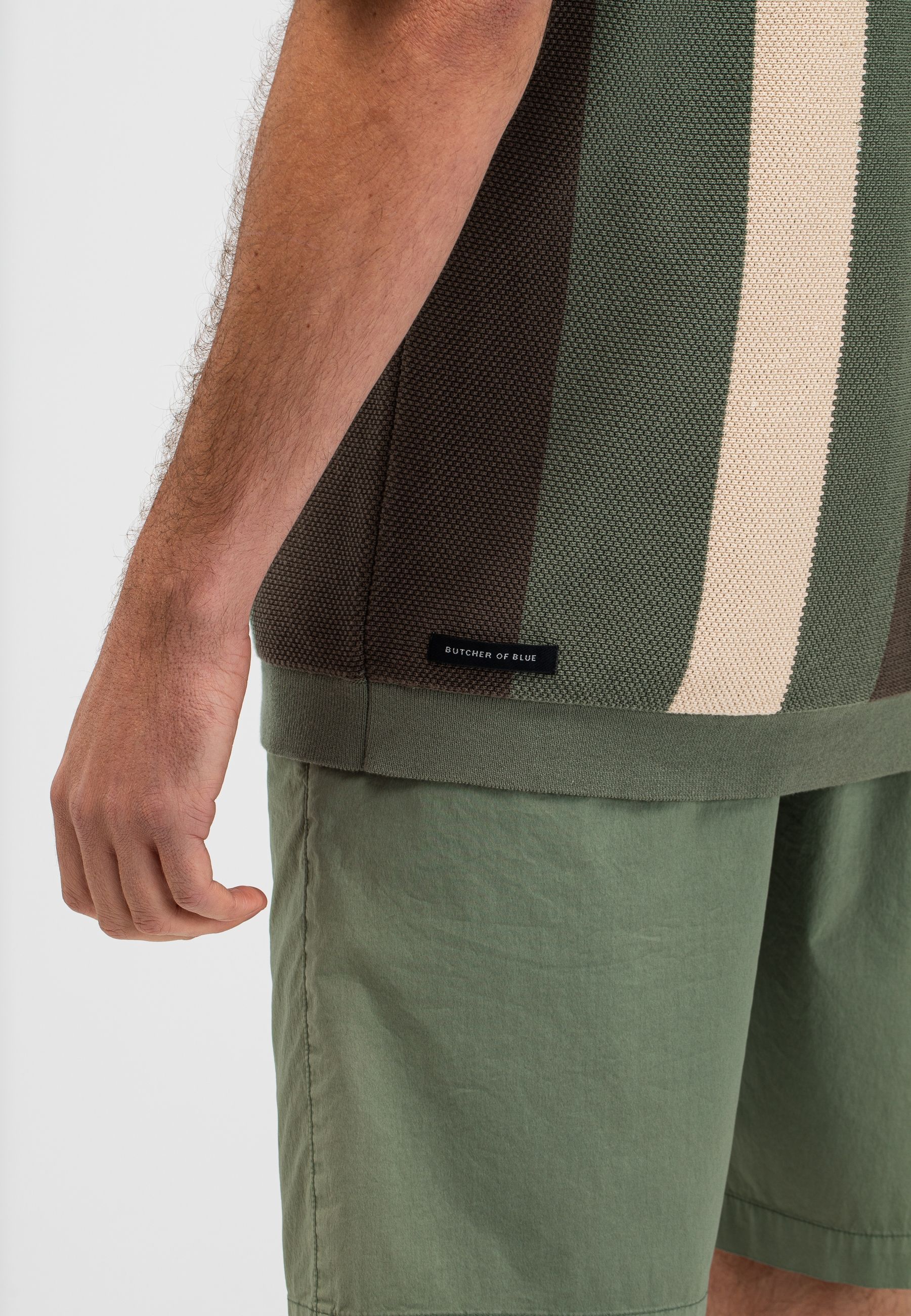 Delvin Knit Stripe Polo