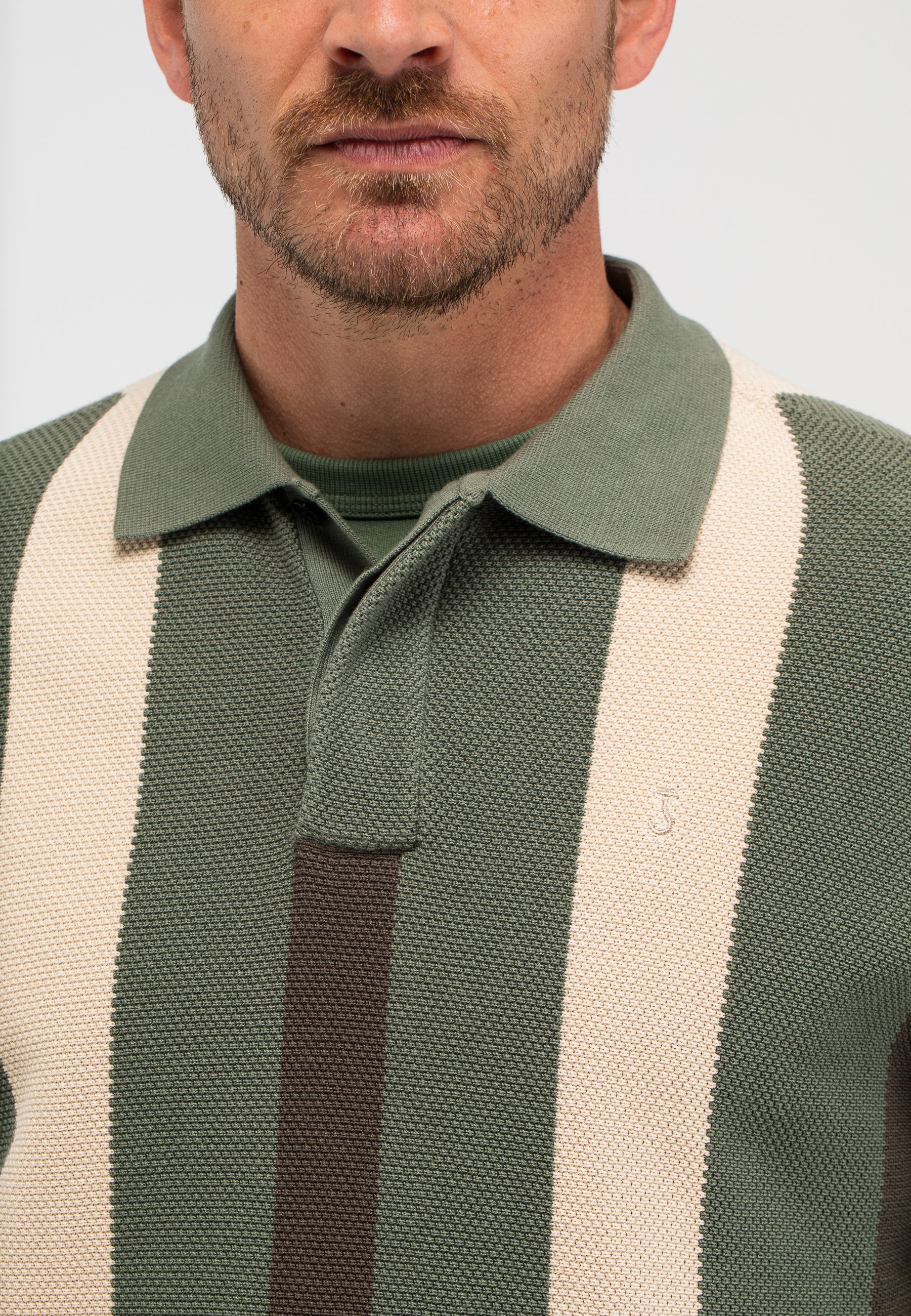 Delvin Knit Stripe Polo