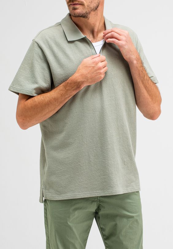 Adrien Loose Zip Polo