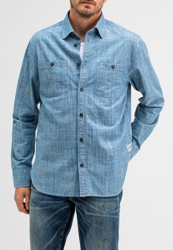 Aidan Worker Chambray Shirt