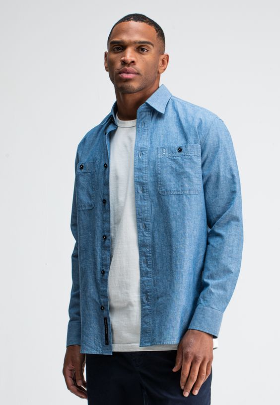 Aidan Worker Chambray Shirt